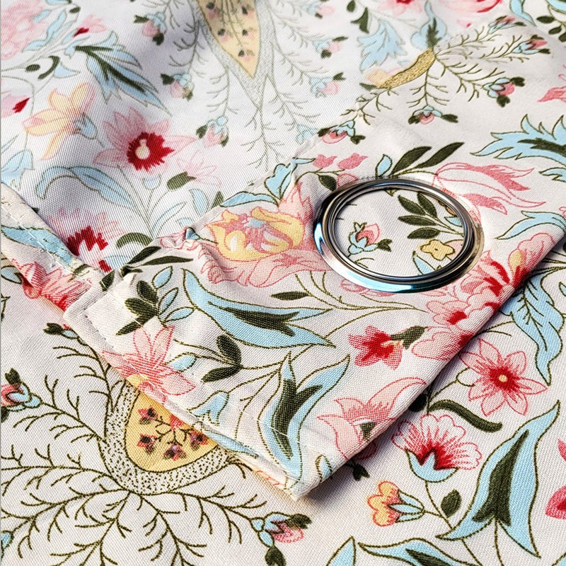 Ocane Floral Cotton Curtain - Set Of Two media 3