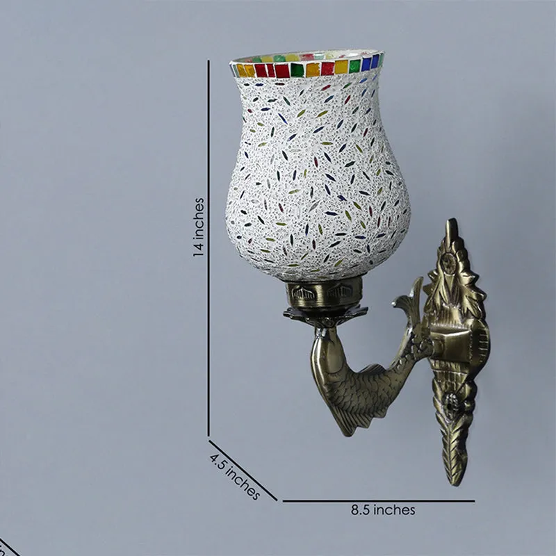 Nira Ziada Mosaic Glass & Metal Wall Lamp media 5
