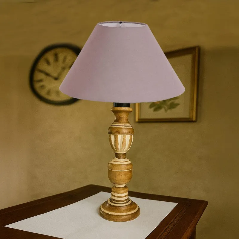 Zenrae Vire Wooden Table Lamp - Grey media 4