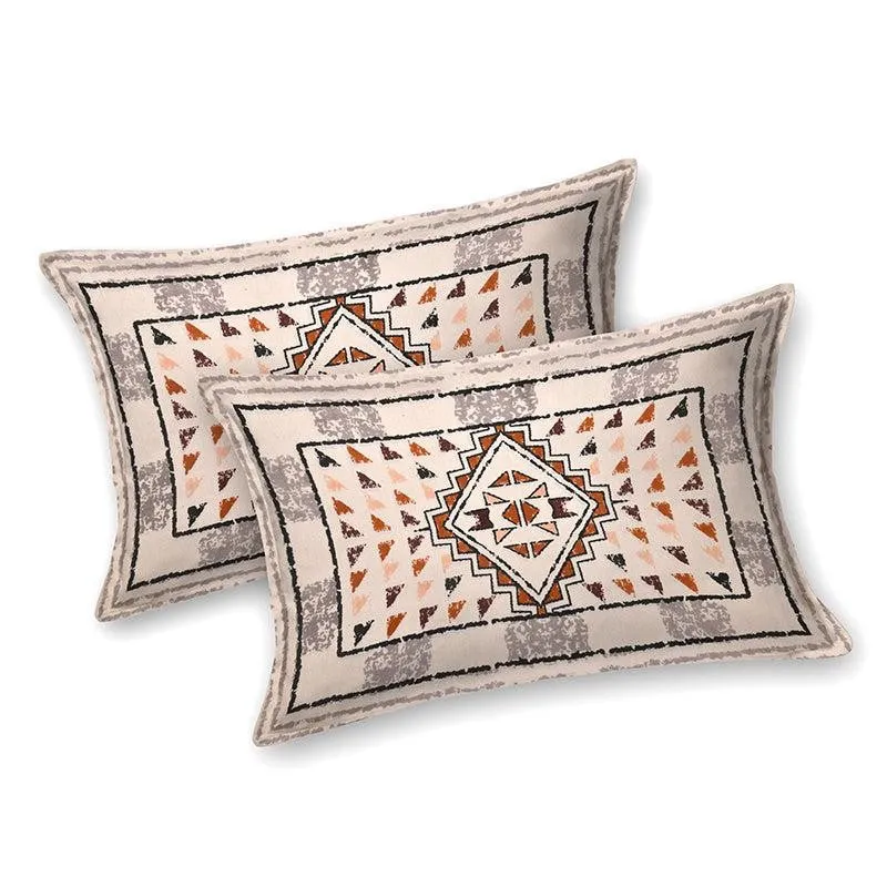 Gemin Printed Cotton Bedsheet (Beige) - 160 TC media 6