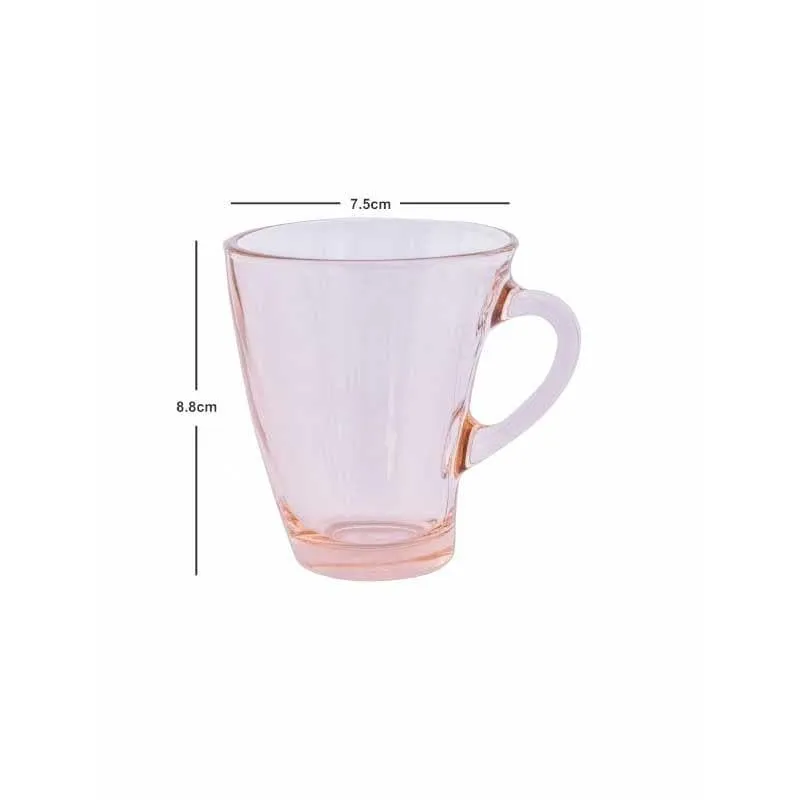 Pasabahce Glass Tea Cup (170 mL Each) /Pink)- Set of Six media 5