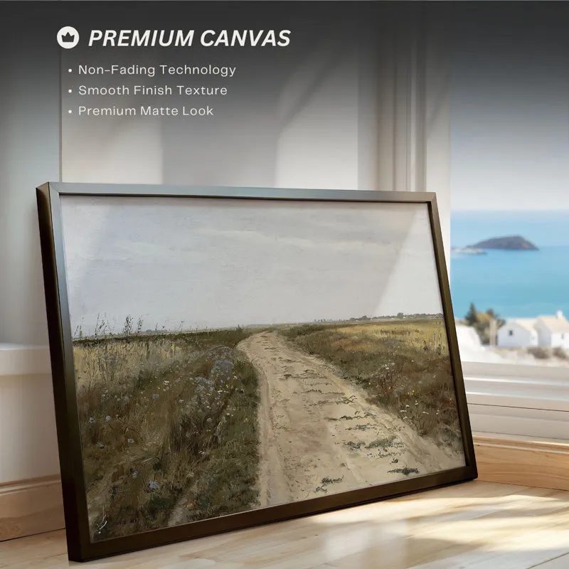 Desolate Road Wood Wall Art With Frame - Black media 4