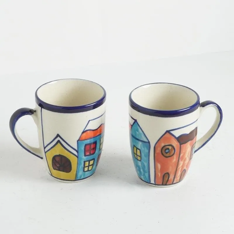Snow Ceramic Coffee Mug (300 mL Each) - Set of Two media 5