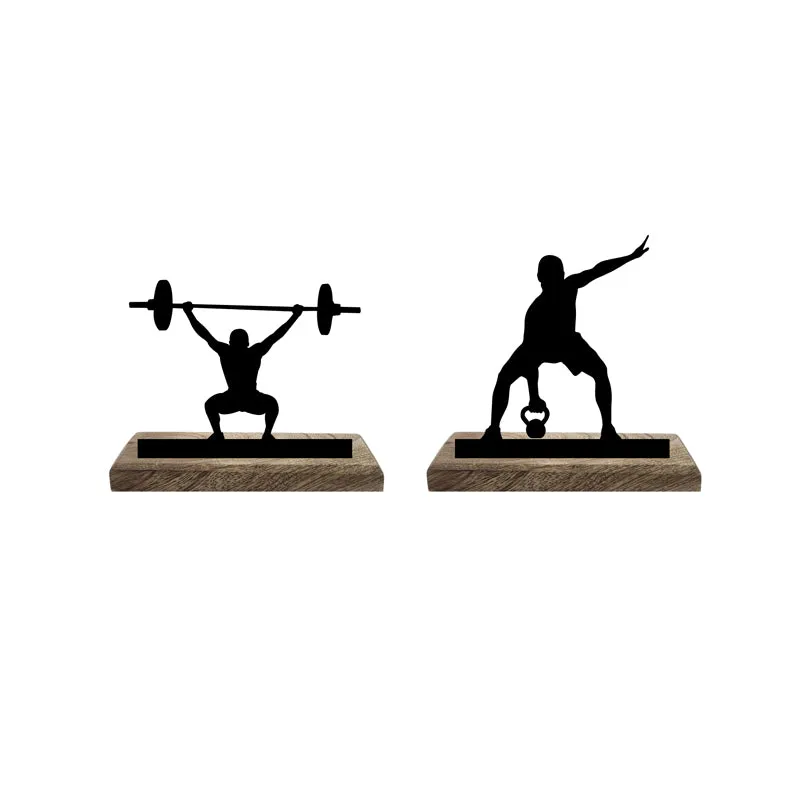 Weightlifters I Showpiece - Set Of Two media 4