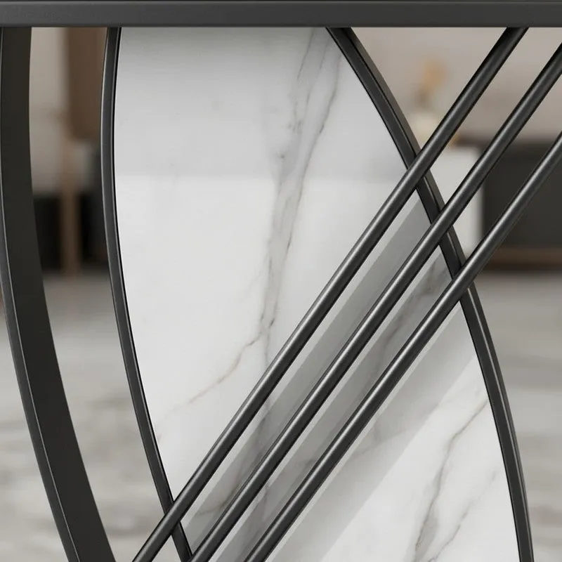 Dynamic Metal Console Table with Marble Top - Medium media 3