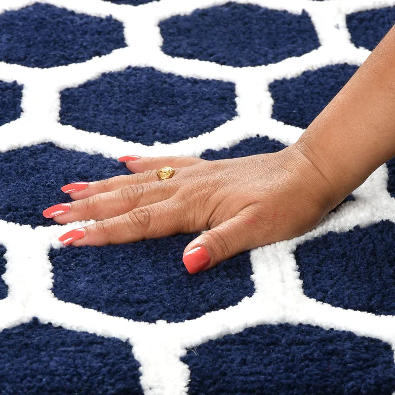 Trevona Cotton Bath Mat - Navy Blue media 5