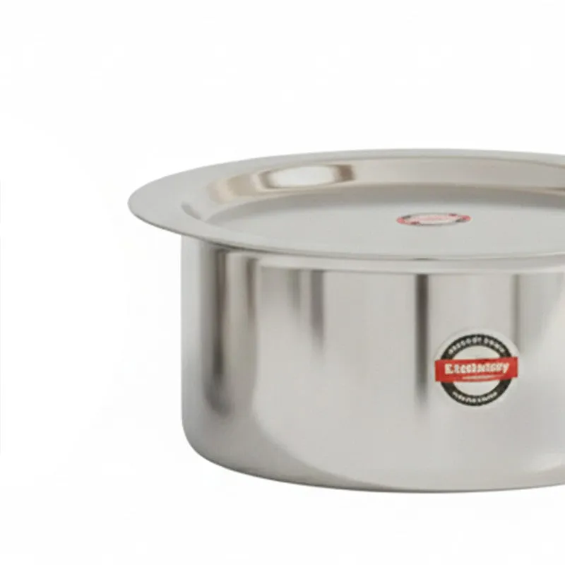 Demure Stainless Steel Pateela With Lid (1000 mL & 1400 mL) - Set of Two media 3