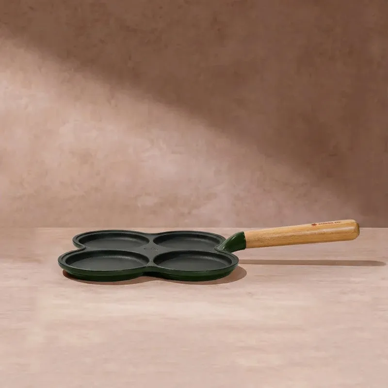 Cumin Co Enamel Cast Iron Appam Pan - Green media 6