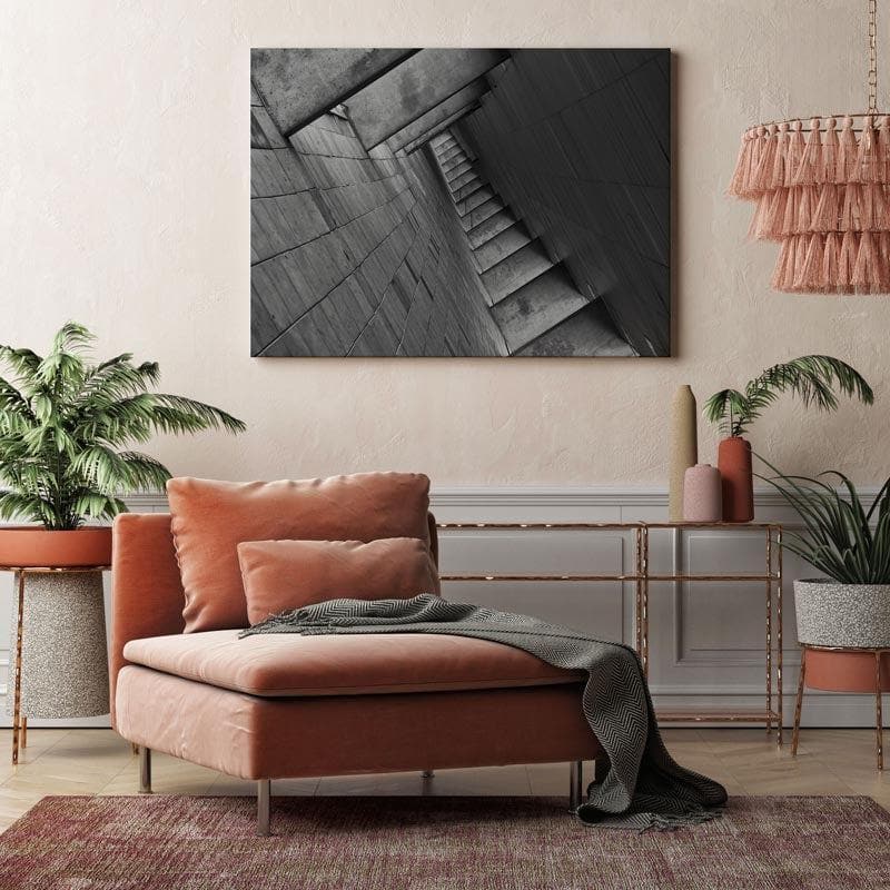 Monochromatic Metropolis Canvas Wall Painting - Gallery Wrap