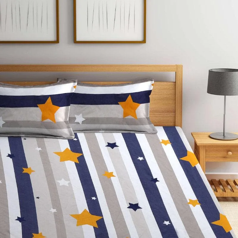 Starry Way Printed Bedsheet - 180 GSM media 4