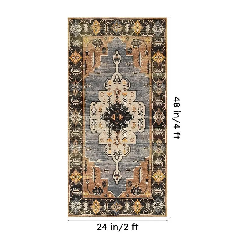 Zafran Velvet Rectangle Anti-Skid Carpet media 10