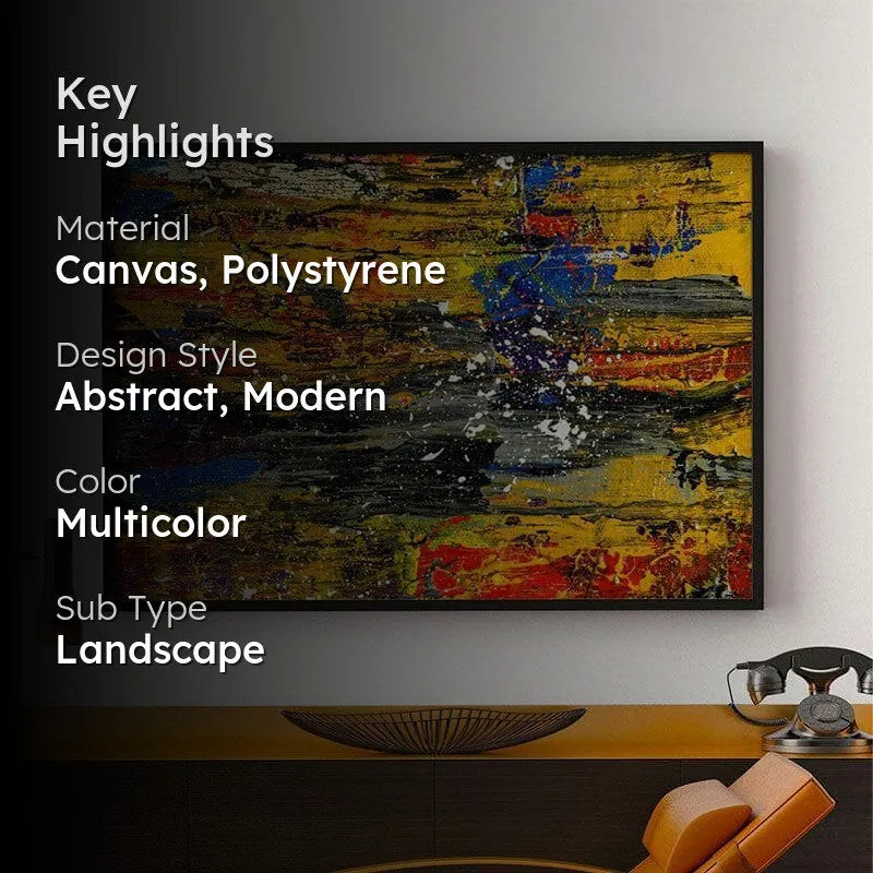 The Divine Colour Canvas Painting - Black Frame media 2