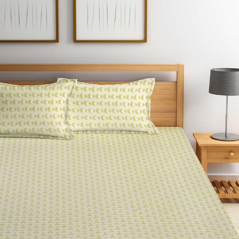 Miniature Mosaic - Green Microfiber Bedsheet - 300 GSM media 7