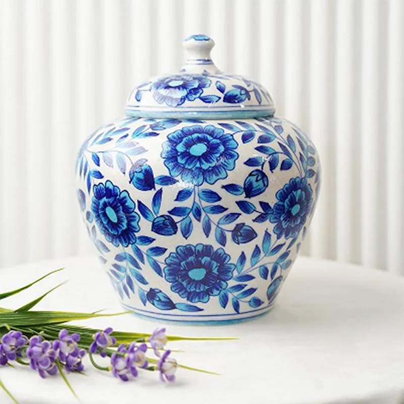 Blue Prima Handpainted Vase media 1