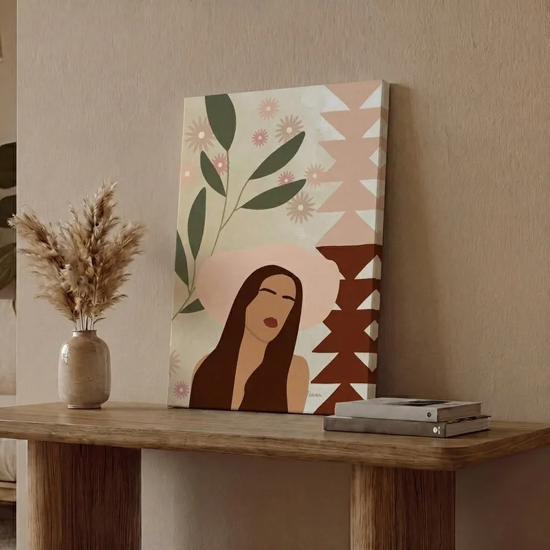 Petal Prairie Cotton Canvas Wall Painting media 1