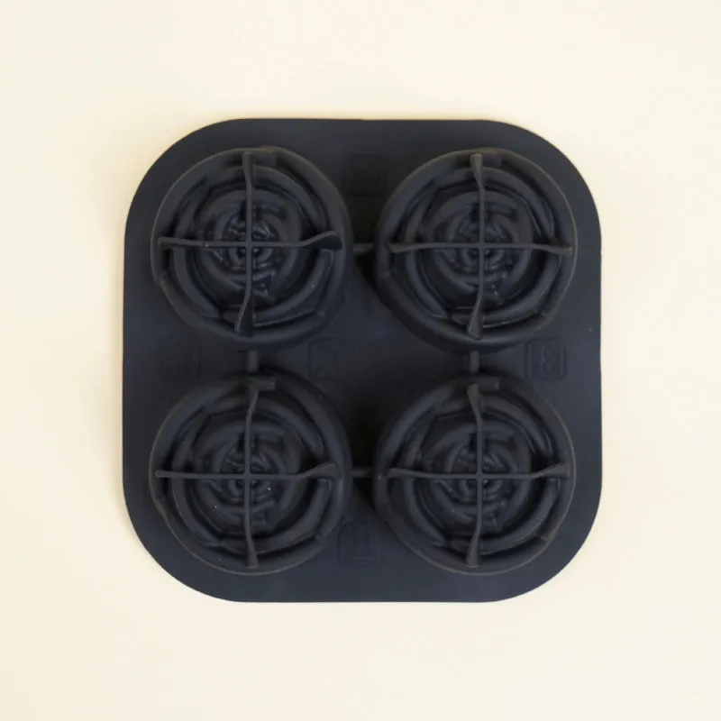 Rose Silicone 4-Cube Ice Mould - Black media 4
