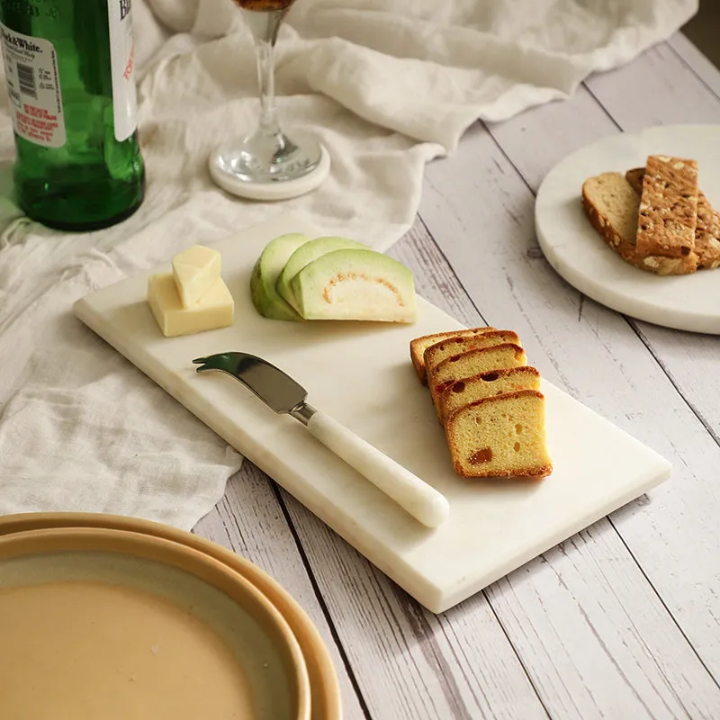 Nadir Marble Platter With Knife - Two Piece Set media 3