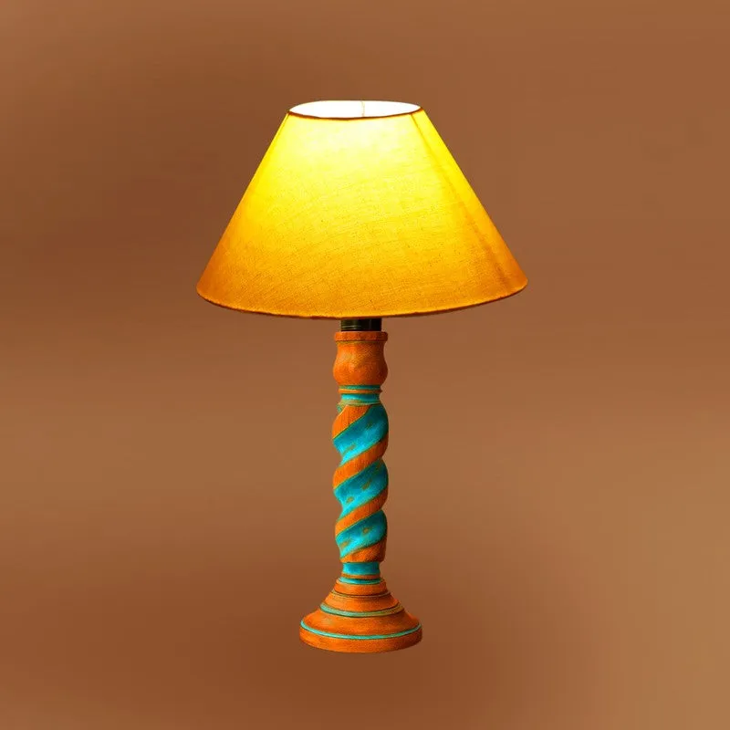 Elara Aerin Wooden Table Lamp - Yellow media 7