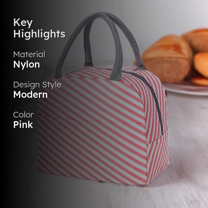 Stripe Safe Nylon Lunch Bag media 2