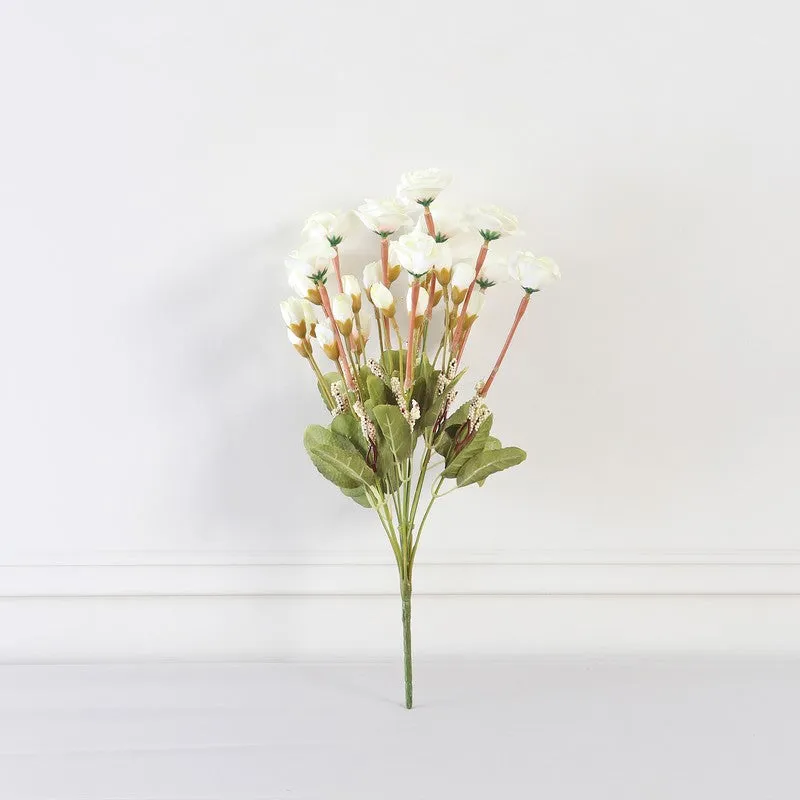 Mini Rose Artificial Flowers - White media 3
