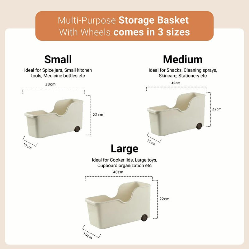 Flex Cart Plastic Organizer With Wheels - Set Of Two media 3