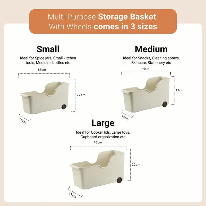 Flex Cart Plastic Organizer With Wheels - Set Of Two media 3