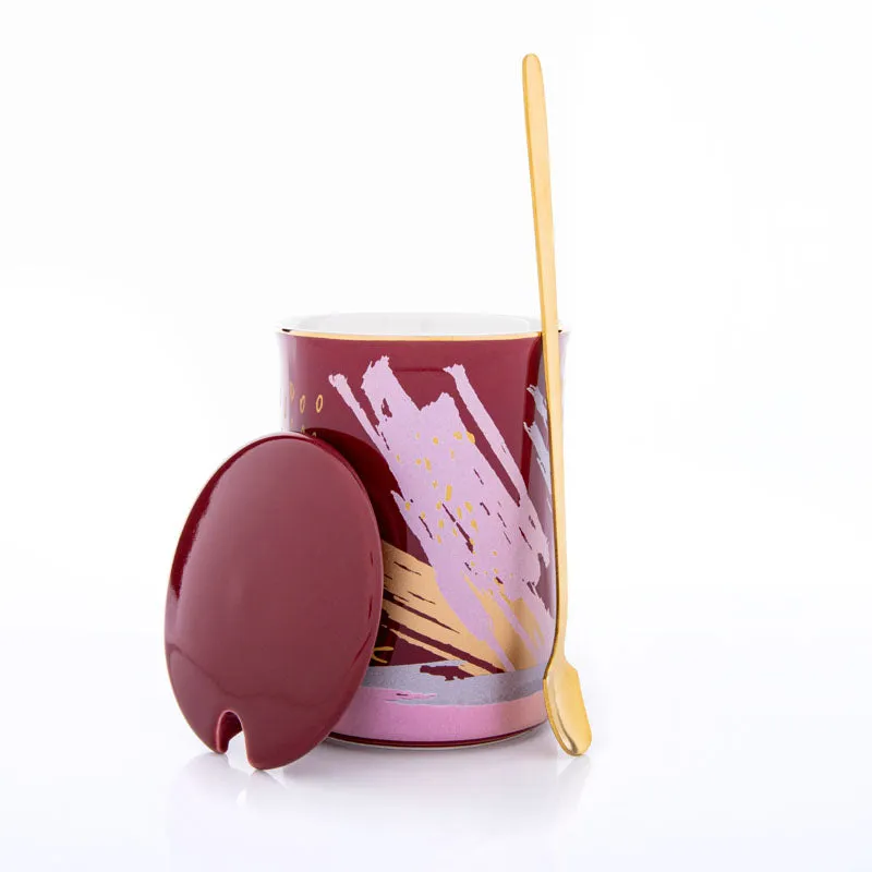 Alessi Ceramic Tea Cup (250 mL)/Red)-  Two Piece Set - 4