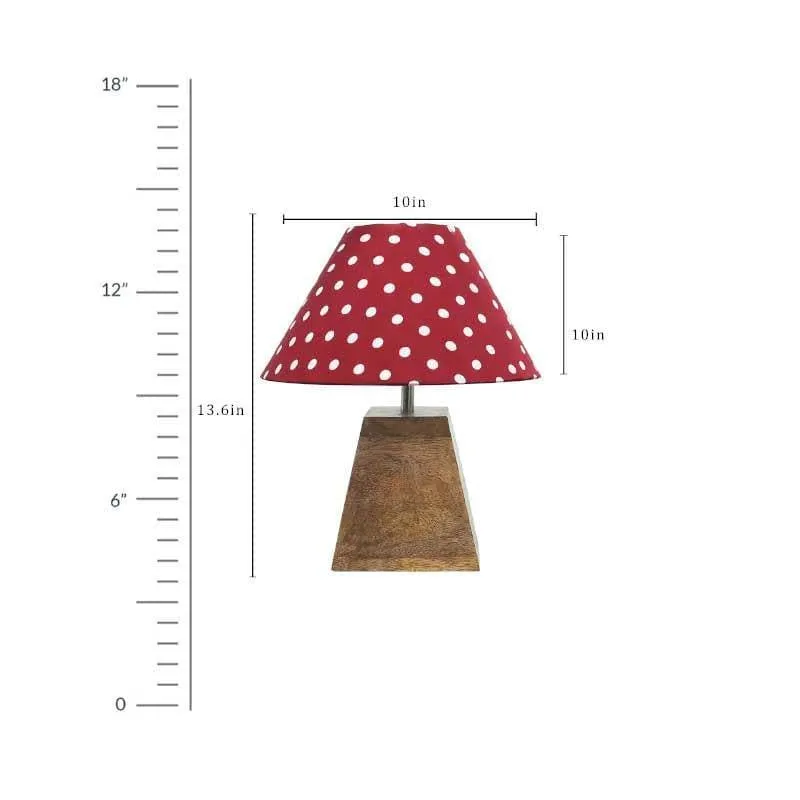 Pop Dot Perfection Fabric Table Lamp - Red,Brown media 5