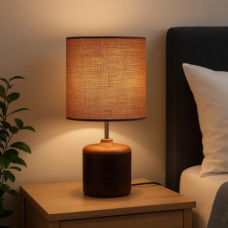 Ambiora Wooden Table Lamp - Brown media 3