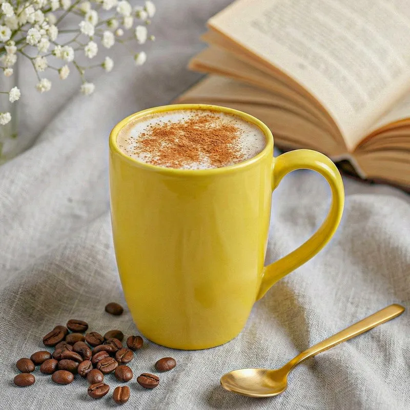 Kopi Ceramic Coffee Mug (Yellow) - 350 mL media 1