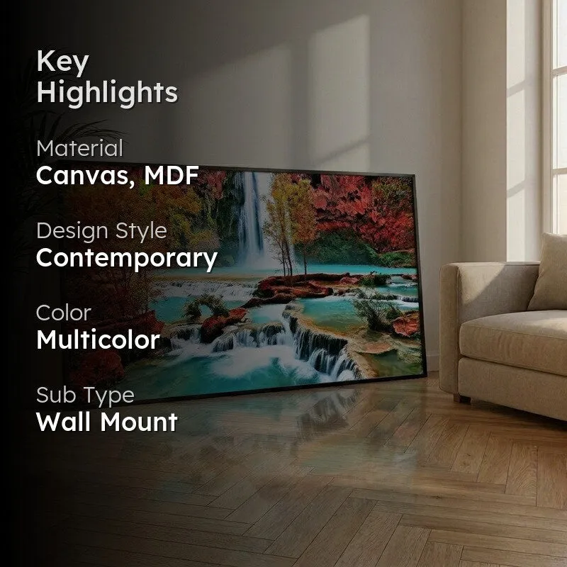 Tranquil Forest Canvas Wall Painting With Frame media 2