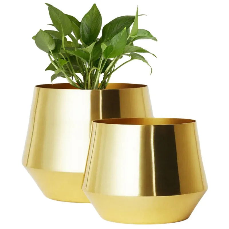 Arrota Gold Planter  - Set Of Two media 7