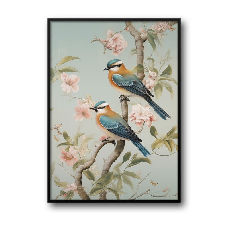 Whimsical Aviary Archival Canvas Wall Art - Black Frame media 5