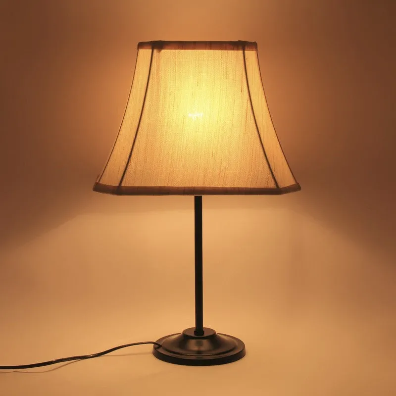 Flarorae Cotton Table Lamp With Iron Base - Beige media 3