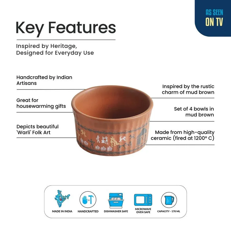 Delight Ceramic Snack Bowl (170 mL) - Set Of Four media 5