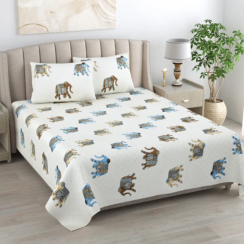 Champa Cotton Bedsheet (Multicolor) - 180 TC media 1