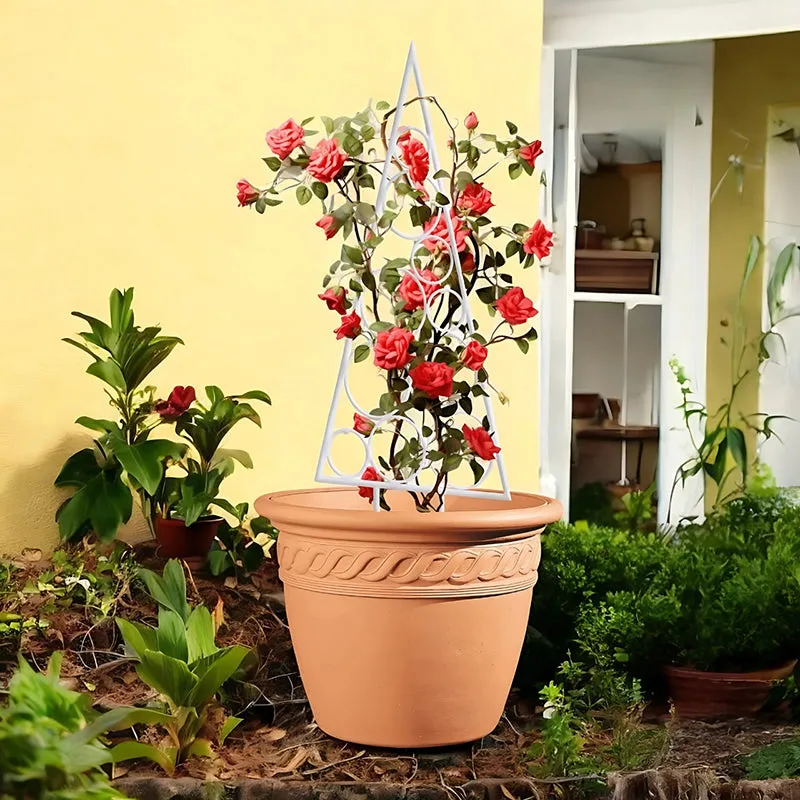 Nova Fir Trellis Metal Planter Stand - White media 7