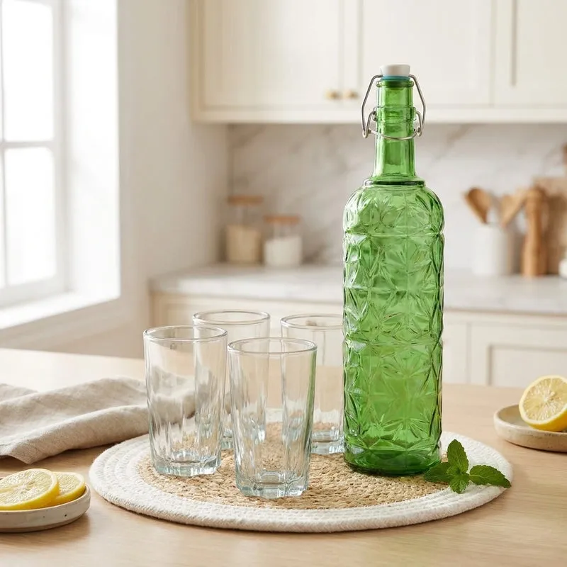 Lakopa 1000 mL Water Bottle With 200 mL Glass - Five Piece Set media 1