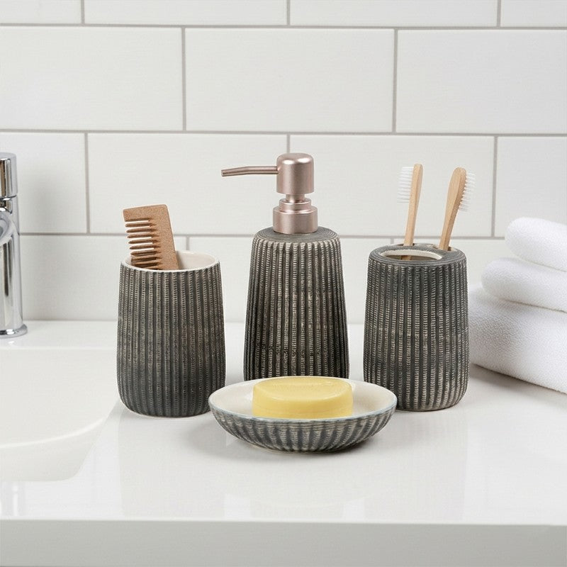 UrbanRinse Ceramic Bathroom Set - Four Piece Set