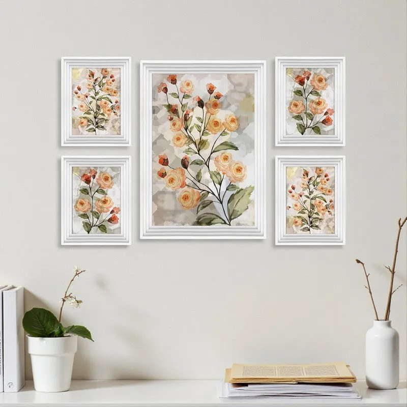 Dahlia Mist Wall Art (Peach) - Set Of Five media 3
