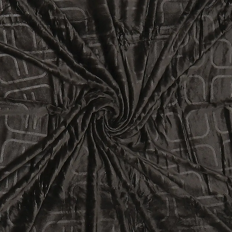 Monte Carlo Warmora Geometric Print Polyester Blanket (Brown) - 210 GSM media 6