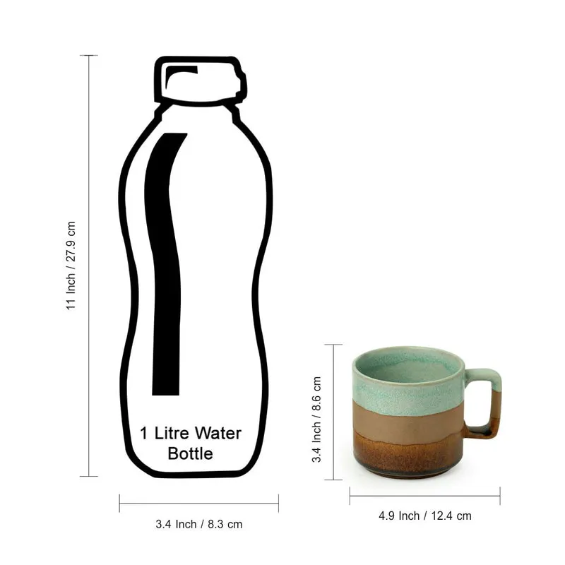 Mint Ceramic Coffee Mug (362 mL Each) - Set of Two media 7