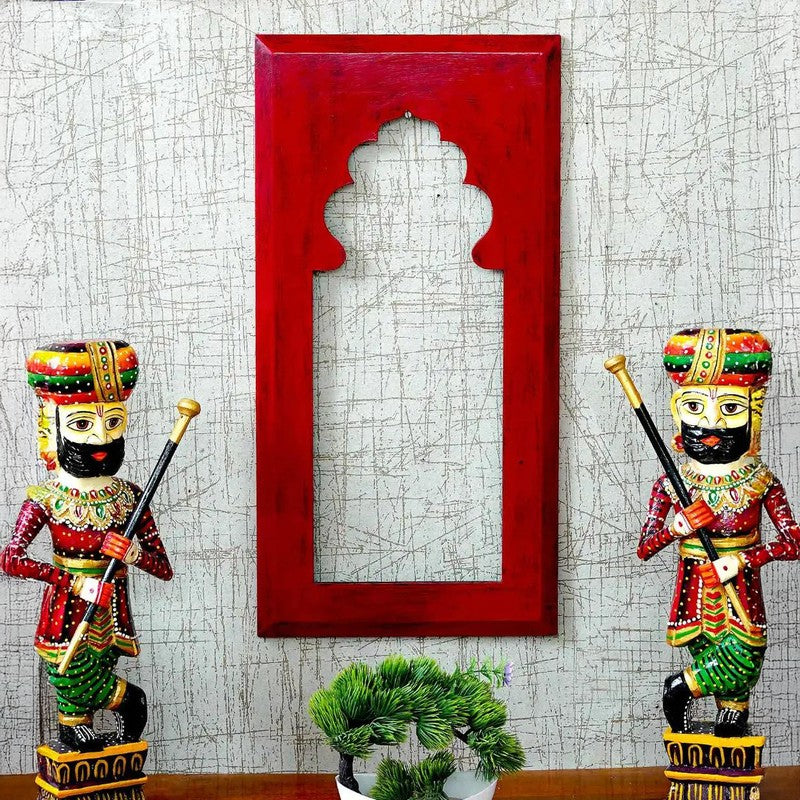 Nicheva Wooden Wall Accents - Red