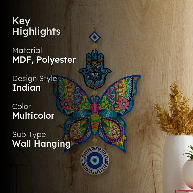 Vibrant Butterfly I Polyester & MDF Wall Hanging media 2