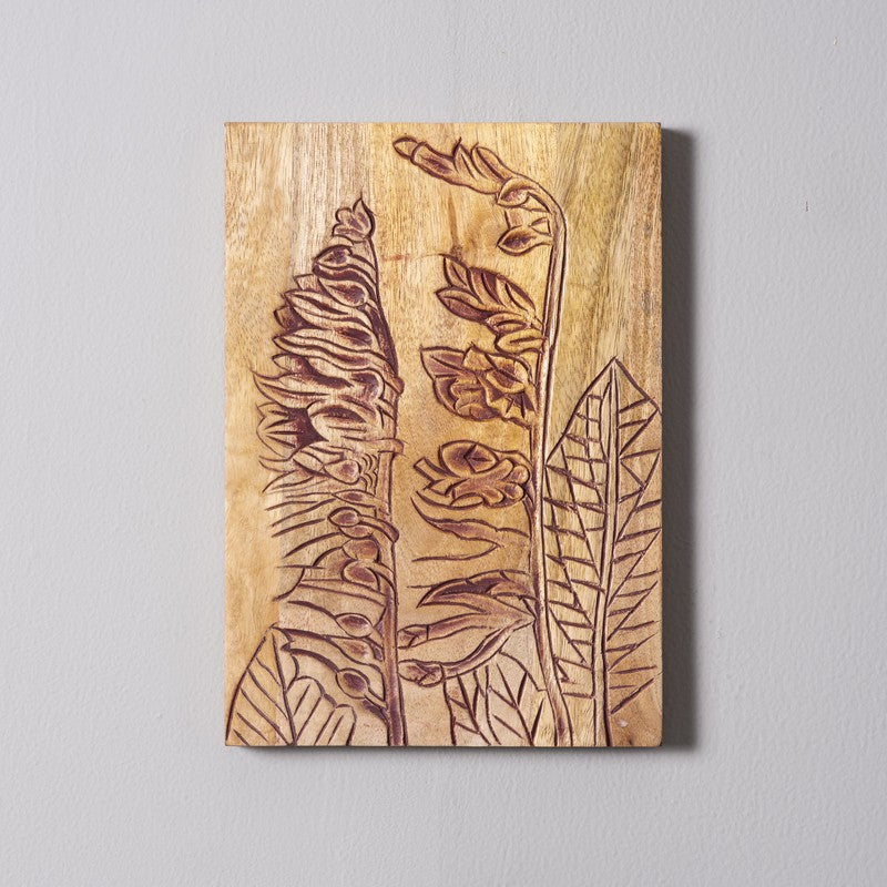 Crimson Oasis Carved Wooden Wall Plate media 4