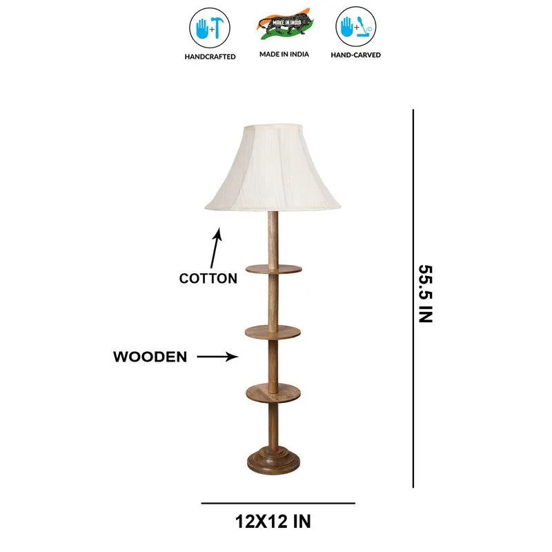 LumiTray Wooden Floor Lamp - White media 8
