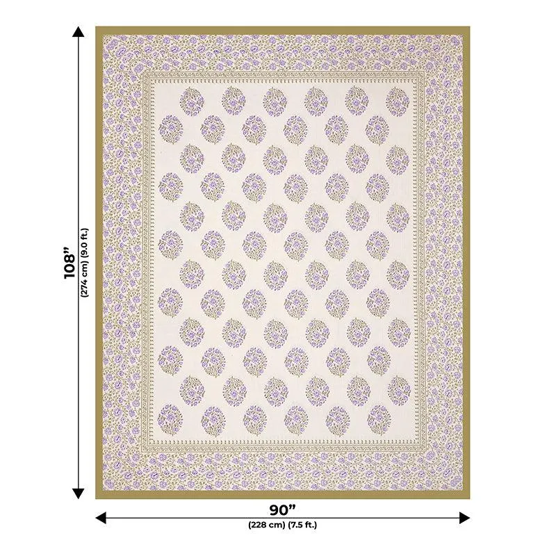 Lavo Floral Cotton Bedsheet (White,Yellow) - 180 TC media 5