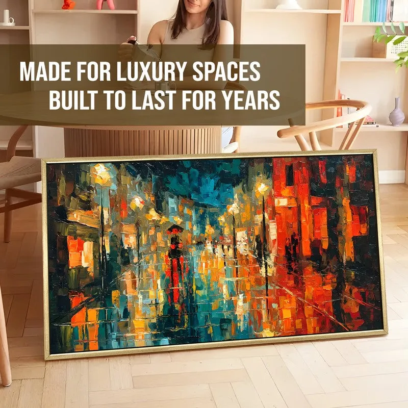 Urban Glow Canvas Wall Painting With Frame media 5