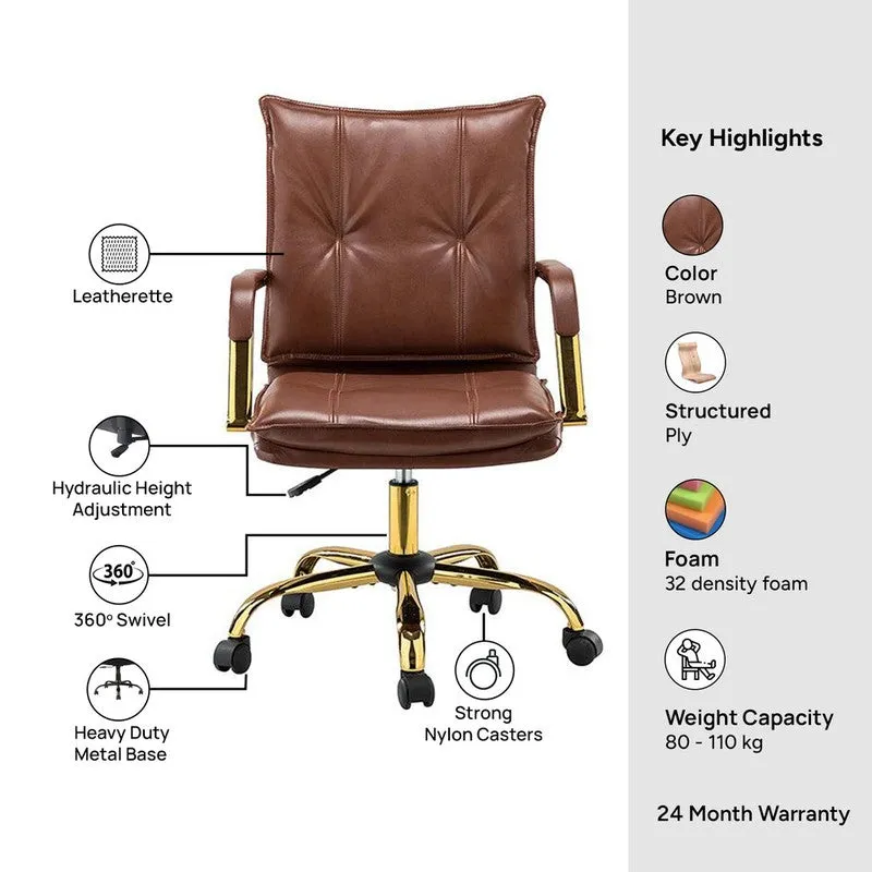 Synkra Metal Office Chair - Dark Brown media 8