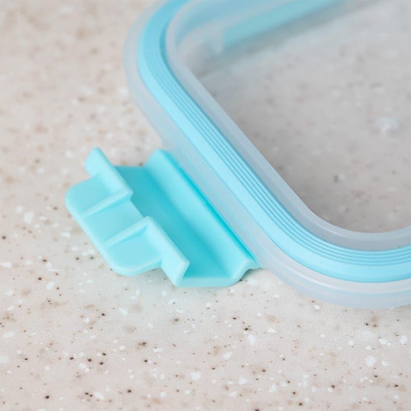 Flavour Tight Square Lunch Box - Transparent & Blue media 4
